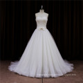 Strapless Court Train Lace Wedding Dress